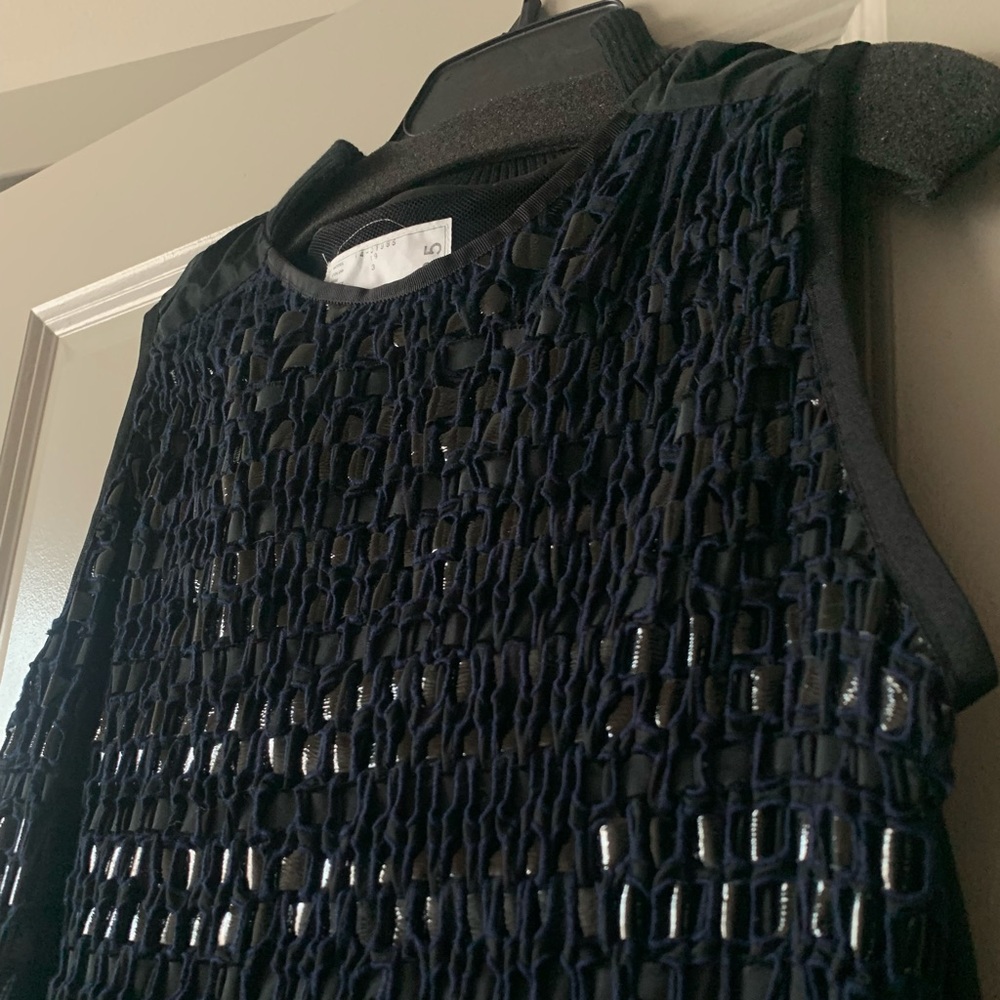 Sacai Angliase Embroidered Navy dress - Picture 2 of 8